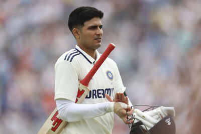 Shubman Gill in action during a previous match against England.