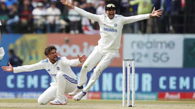 Kuldeep Yadav in action, poised for potential inclusion in the second Test against England.