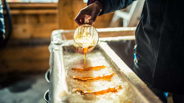 Bottle of syrup with high fructose corn syrup
