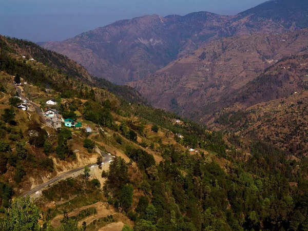 A picturesque scene of Pangot, a birdwatcher's paradise in Uttarakhand.